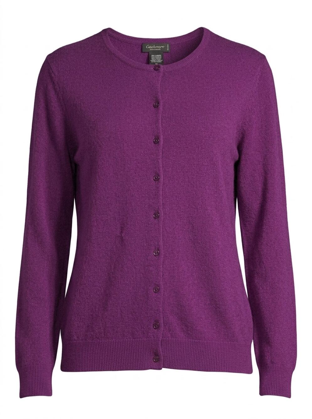 Lord & Taylor 100% Cashmere Purple Cardigan Sweater Women Plus Size 3X